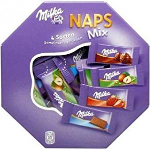 Milka Naps Mix 4 čokoládová krabička, 138g