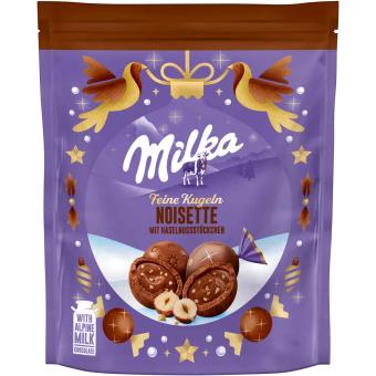 Milka jemné koule Noisette 90g s lískooříškovou náplní