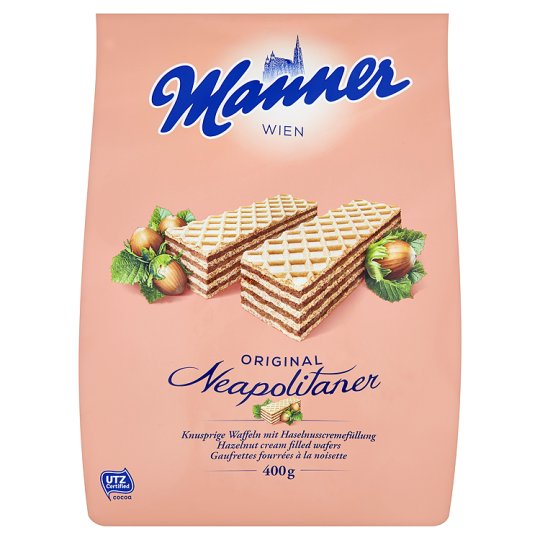 Manner Křupavé oplatky s krémovou oříškovou náplní 400g