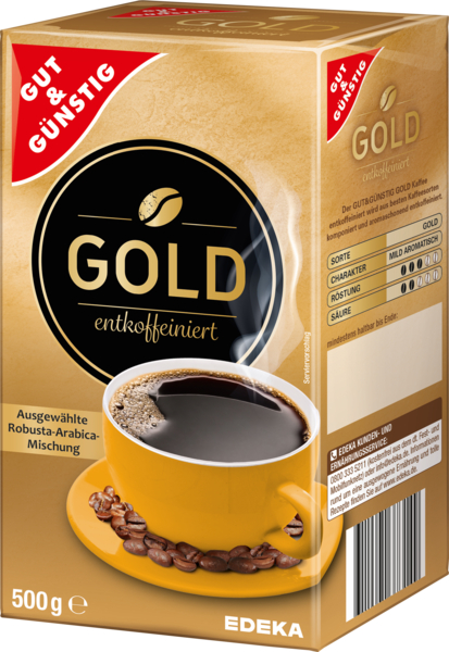 Káva Gold bez kofeinu 500g