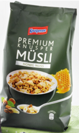 Prémiové křupavé cereálie- Med,ořechy 500g