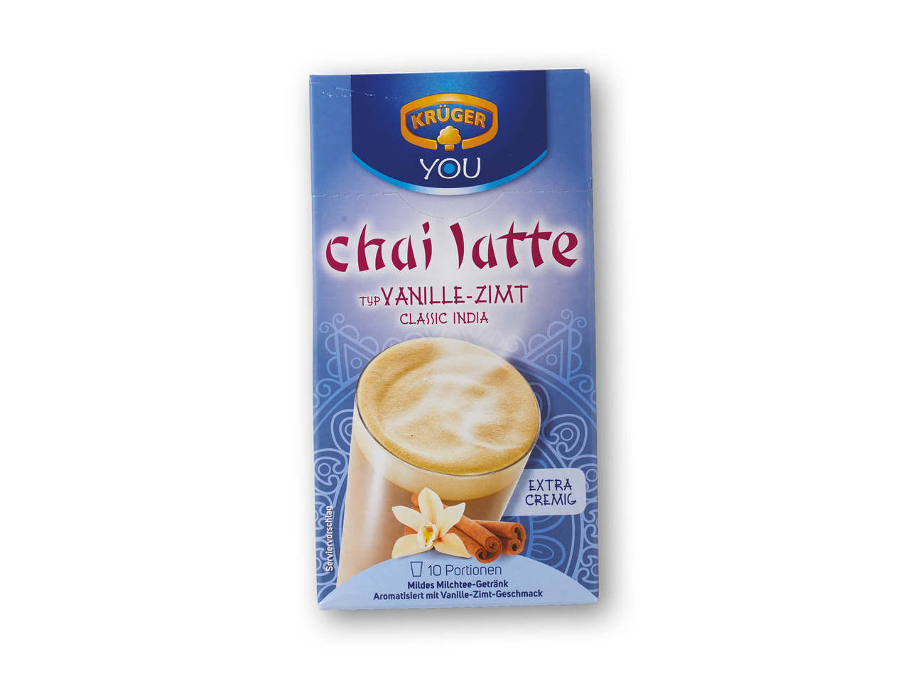 Krüger Typ Chai Latte Classic India Vanille-Zimt, 250g modré