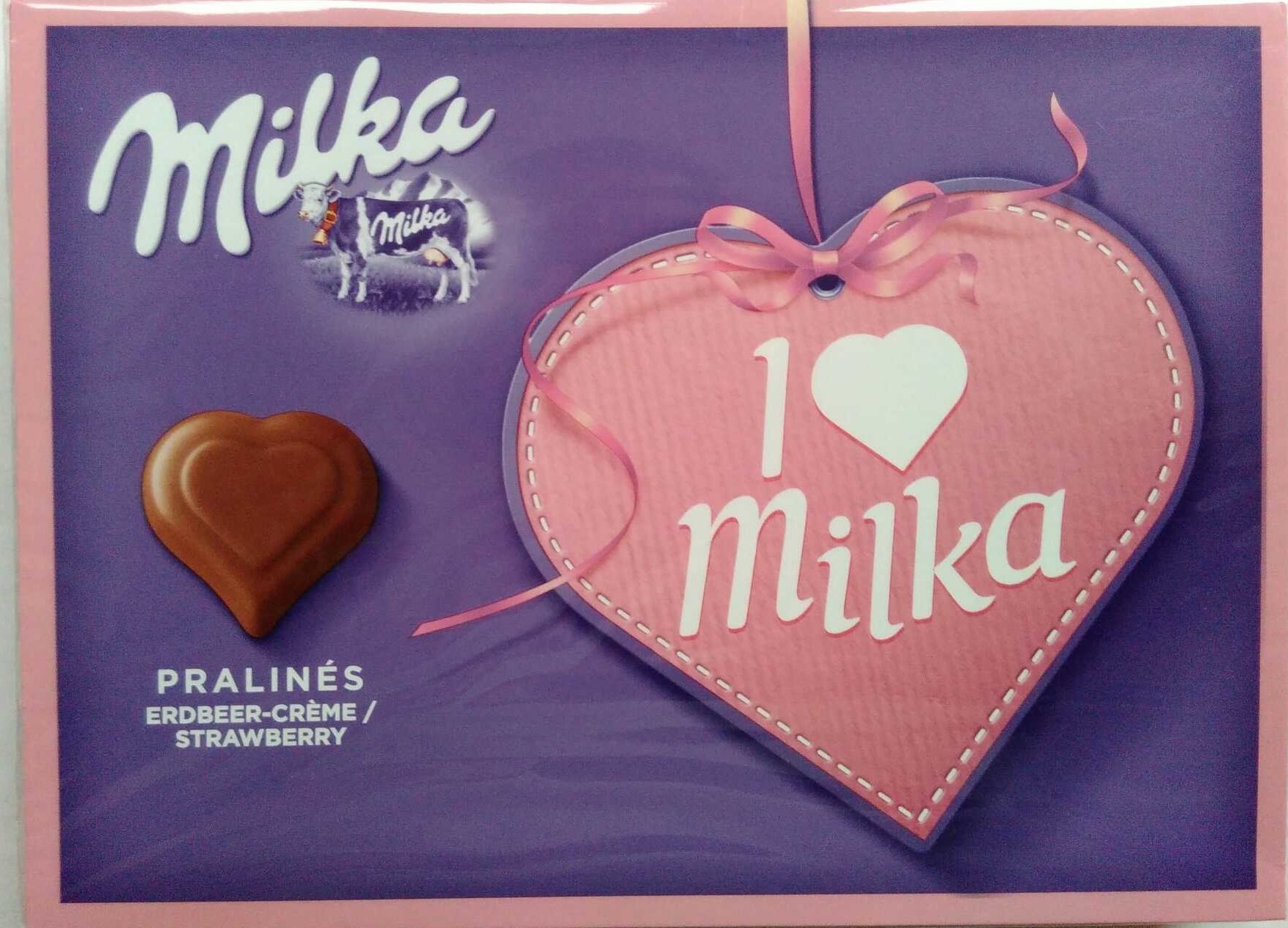 Milka I Love Milka Pralinés Erdbeer-Rahm 110g