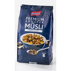 Knusperone Premium Knusper Müsli Triple Choc, 500 g ,čokoládové můsli