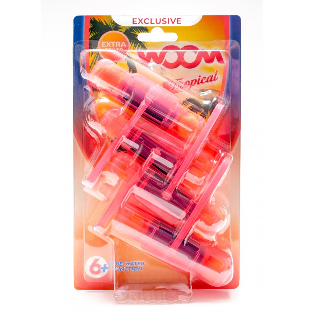 wOOm WC závěska 4x50g barvící - Tropical Fruits