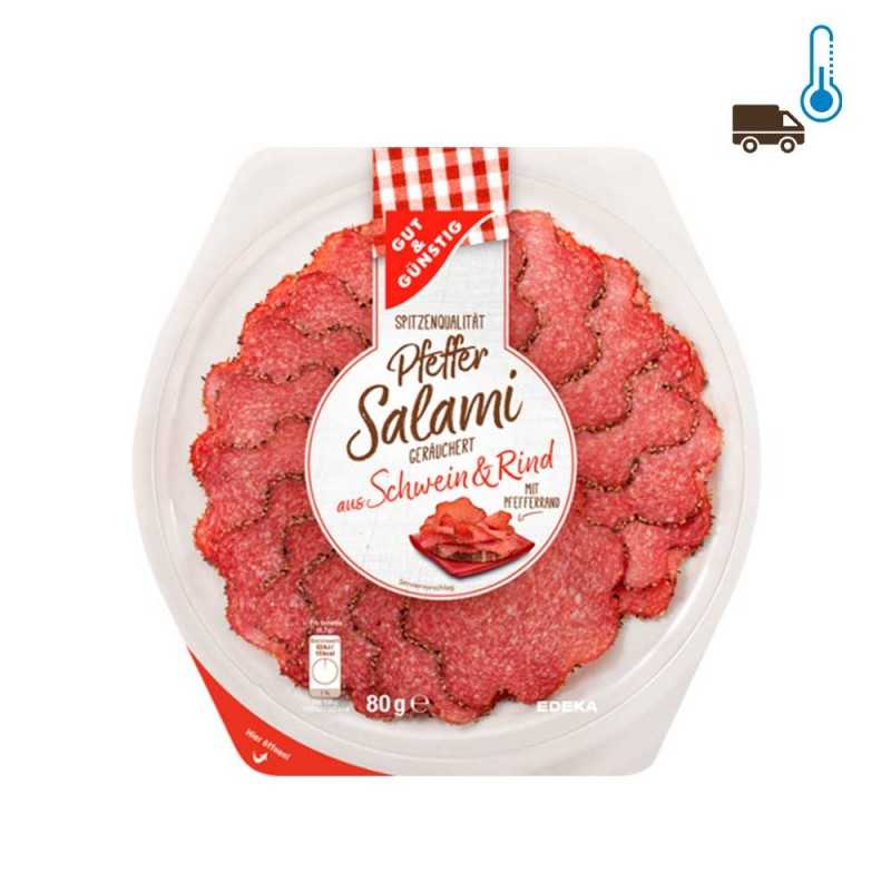 Gut&Günstig Pfeffer Salami Teller 80g salám s pepřem