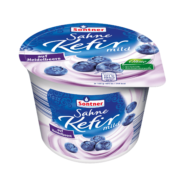 Jemný kefír s ovocem Borůvka 250g