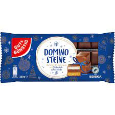 EDEKA DOMINO V MLÉČNÉ ČOKOLÁDĚ 250g
