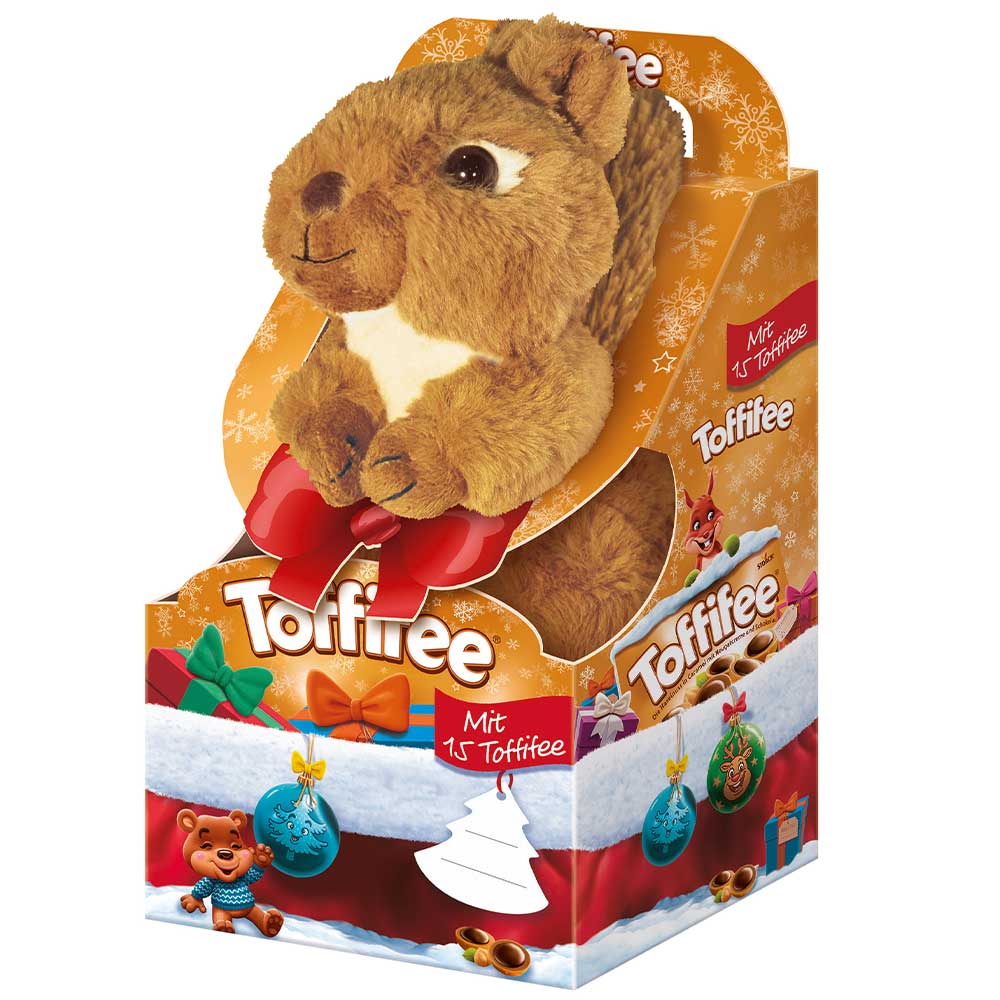 Toffifee - VÁNOČNÍ plyšová VEVERKA 125g