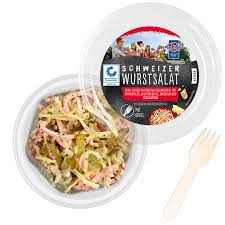 Schweizer WURSTSALAT 300g salámový salát se sýrem emmentaler 300g