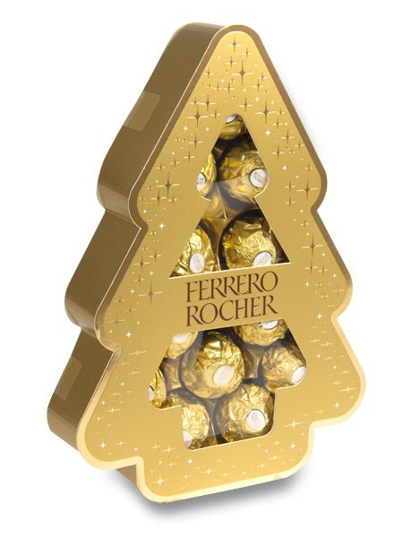 Pralinky s oříškovou náplní Ferrero Rocher - strom, 150 g