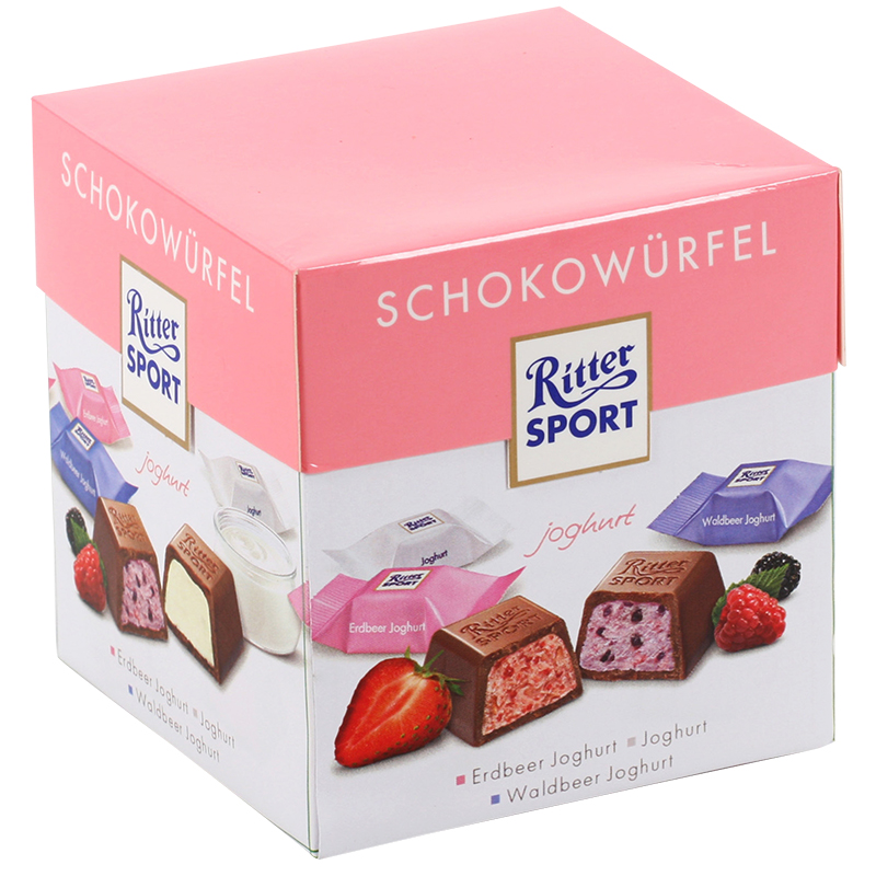 Ritter Sport Schokowurfel Yoghurt čokoládky 176g 22 kusů Dárkové balení