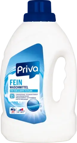 Priva Fein plus jemný prací prostředek, 37 dávek -pro jemné a barevné textilie