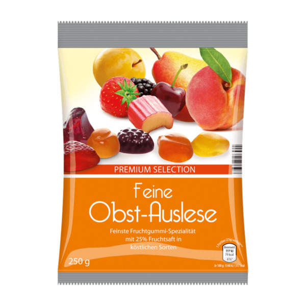 Premium selection feine obst auslese 250 g ovocné želé bonbony