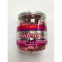 Žvýkačka pro zubní péči Evident 125g Černý rybíz 45ks