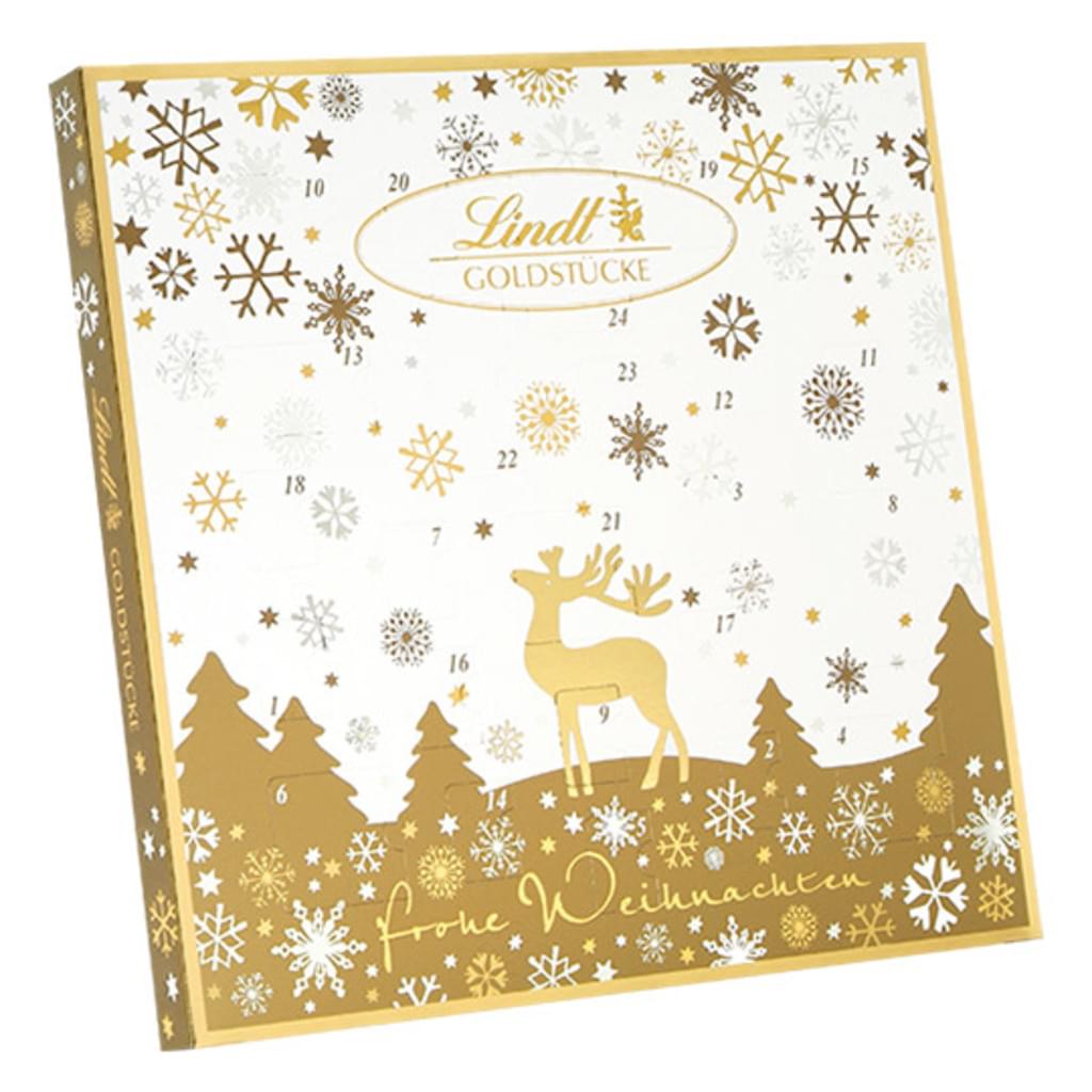 LINDT - ADVENTNÍ KALENDÁŘ 156g bílo-zlatý