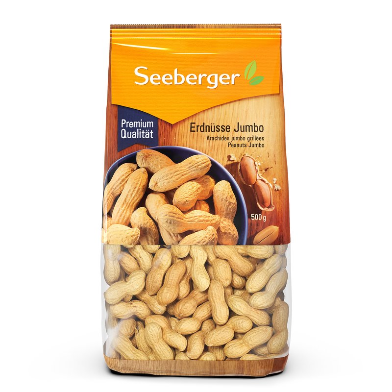 Seeberger Erdnüsse Jumbo-Premiové Arašídy 500g TOP Produkt!!!