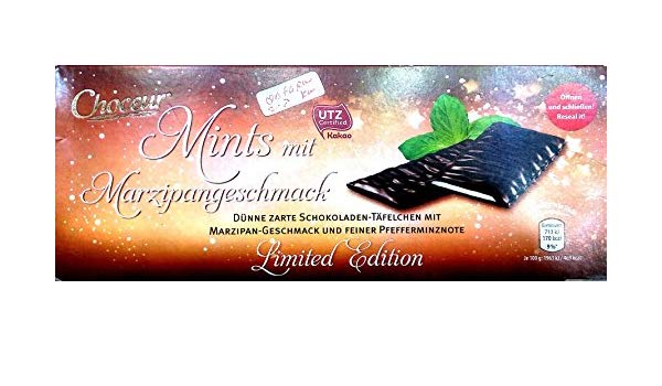 Choceur Mint Marzipan Chocolate Limited Edition , 300g s marcipánem