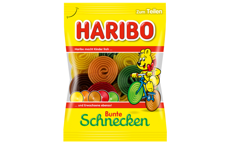 Haribo Bunte Schnecken, 160 g ovocní šneci