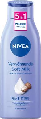 Nivea tělové mléko Verwöhnende Soft Milk 400 ml s bambuckým máslem