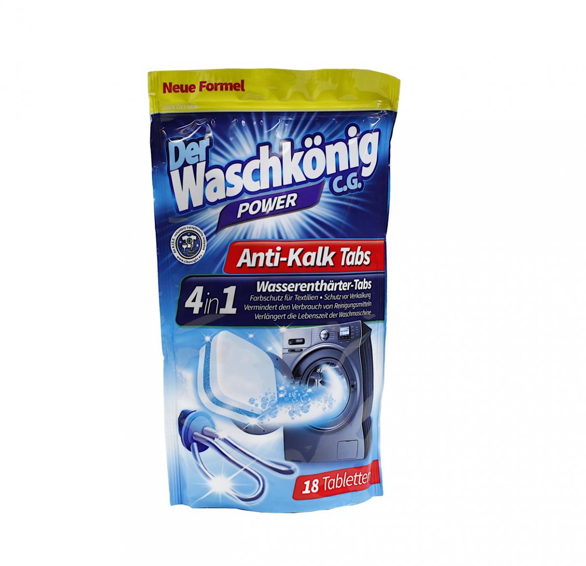 WASCHKÖNIG Power Anti-Kalk Tablety proti vodnímu kameni v pračce 18 ks