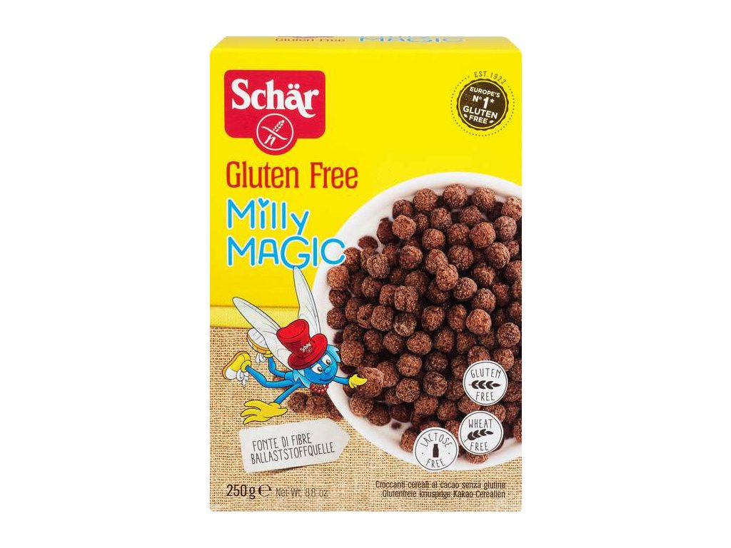 Schar bezlepkové čokoládové cereálie Milly Magic 250g