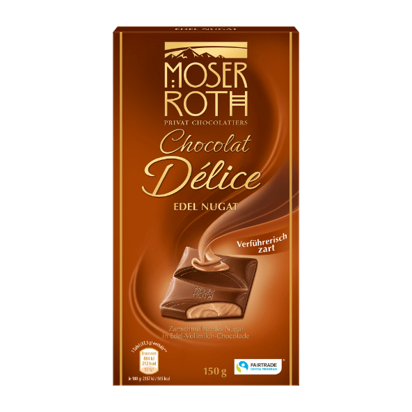 MOSER ROTH CHOCOLAT DÉLICE EDEL NUGAT 150g