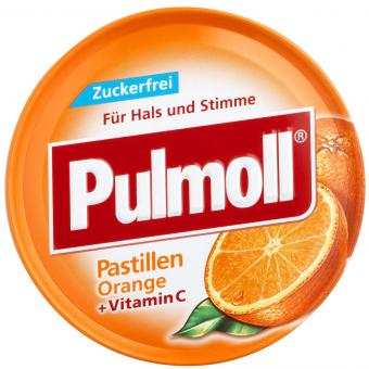 Pulmoll Orange bez cukru s vitamínem C 50g