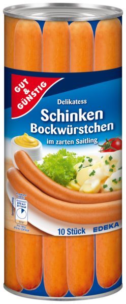 Schinken-Bockwürstchen 10 kusů 900g v plechu-