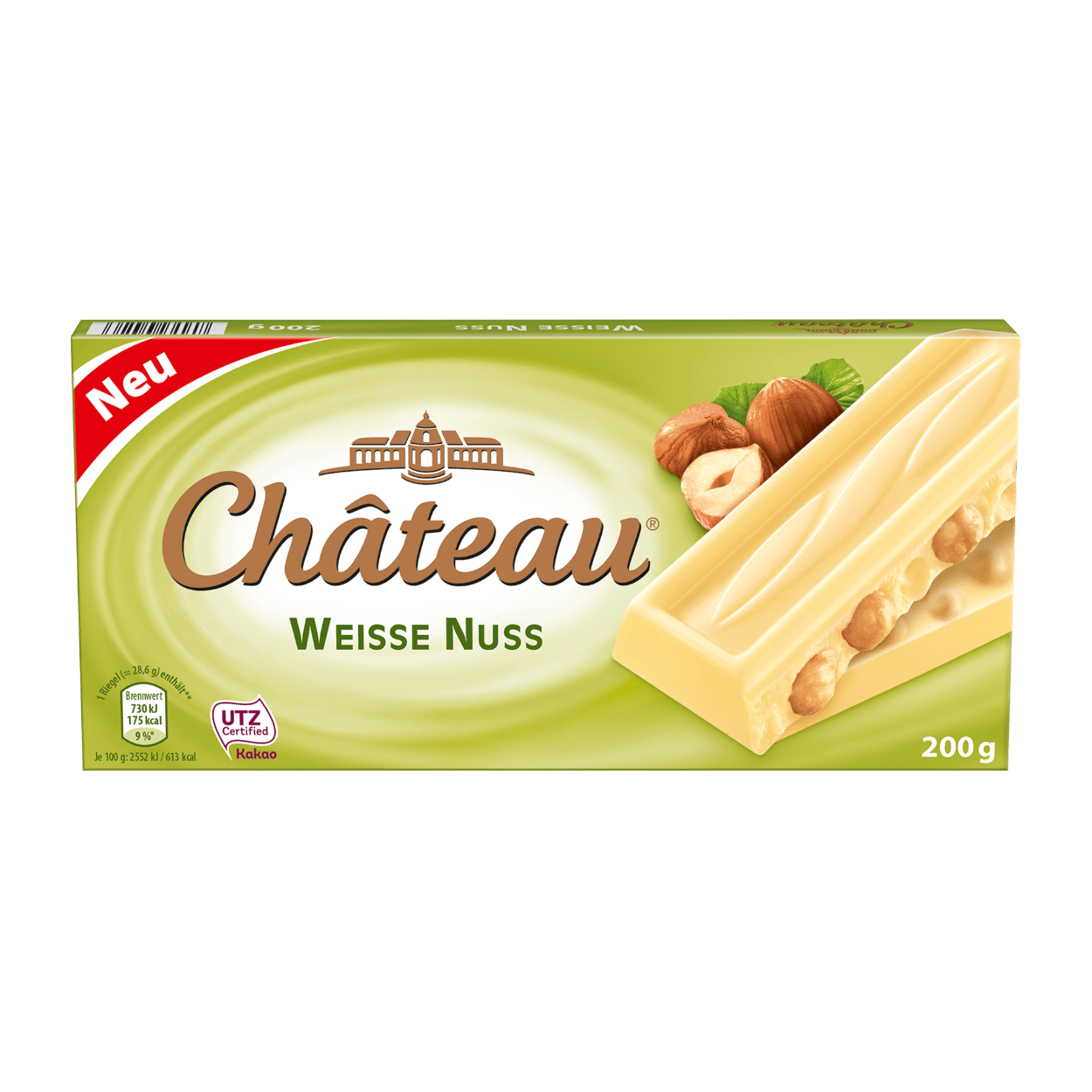 Choceur bílá čokoláda s lískovými oříšky 200g