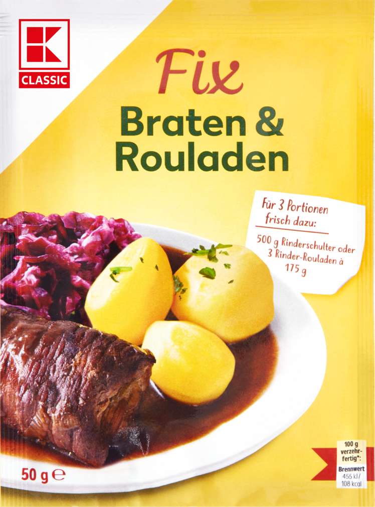 K-CLASSIC Fix pro pečení masových pokrmů a rolád 3 porce 35g