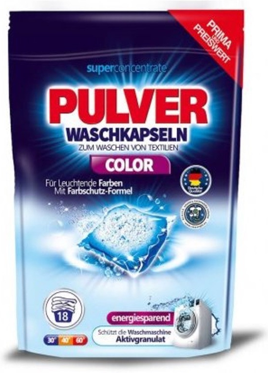 Pulver Waschkapseln Color prací kapsle v prášku 18 ks