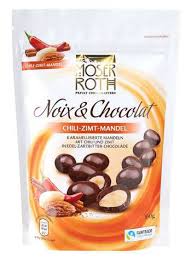 MOSER ROTH NOIR & CHOCOLAT -CHILLI-SKOŘICE-MANDLE. Hořká čokoláda 160g