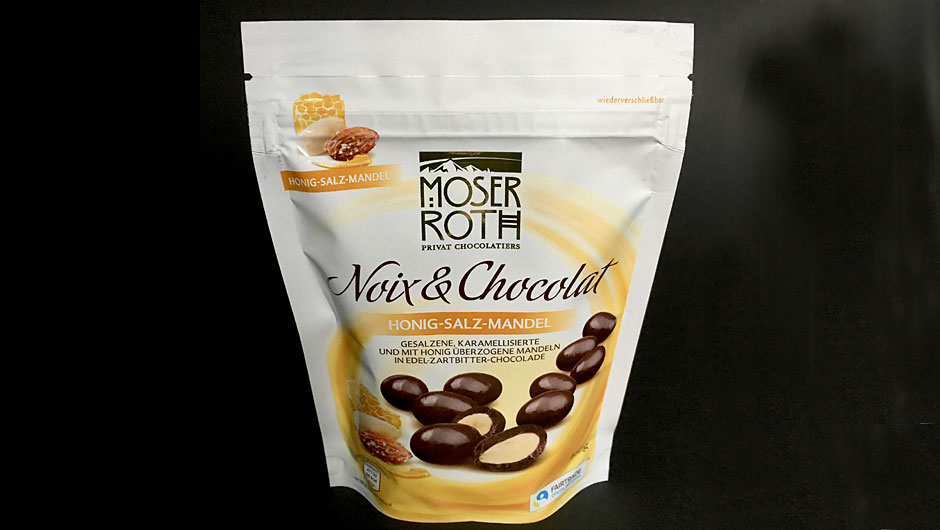 MOSER ROTH NOIR & CHOCOLAT MED-SŮL-MANDLE.Hořká čokoláda160g