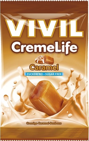 VIVIL Creme life karamel 90g bez cukru- karamelové bonbóny