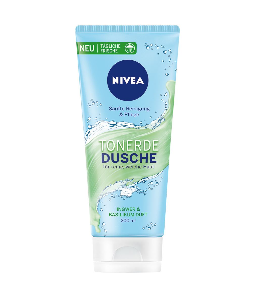 Nivea tonerde dusche 200ml-ZÁZVOR A VŮNĚ BAZALKY-sprchový gel