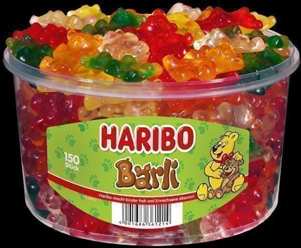 Haribo Bärli - Želé bonbony velcí medvídci 1200g (dóza 150ks)
