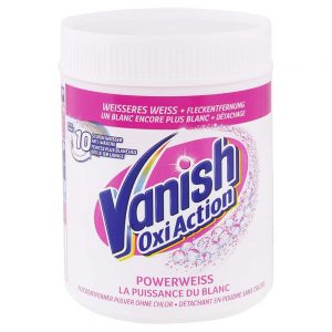 Vanish POWERWEISS Oxi Action 550 g prášek odstraňující skvrny Z BÍLÉHO PRÁDLA