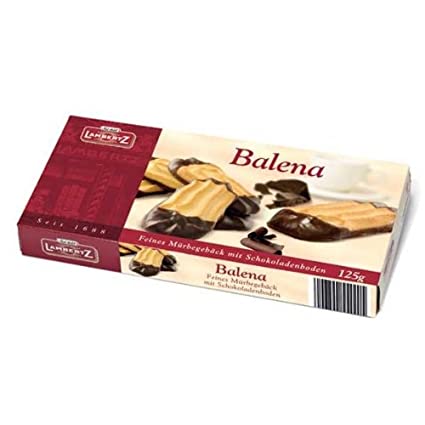 Lambertz Balena 125g-čajové pečivo s čokoládovou polevou