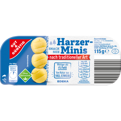 GOOD & GÜNSTIG Harzer Minis 115g-syrečky