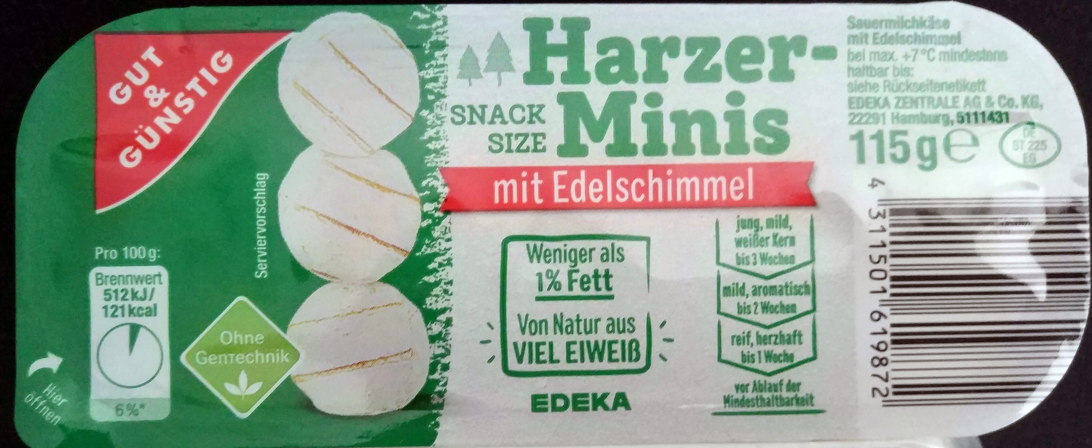 Harzer Minis - Gut & Günstig - 115 g-syrečky s ušlechtilou plísní
