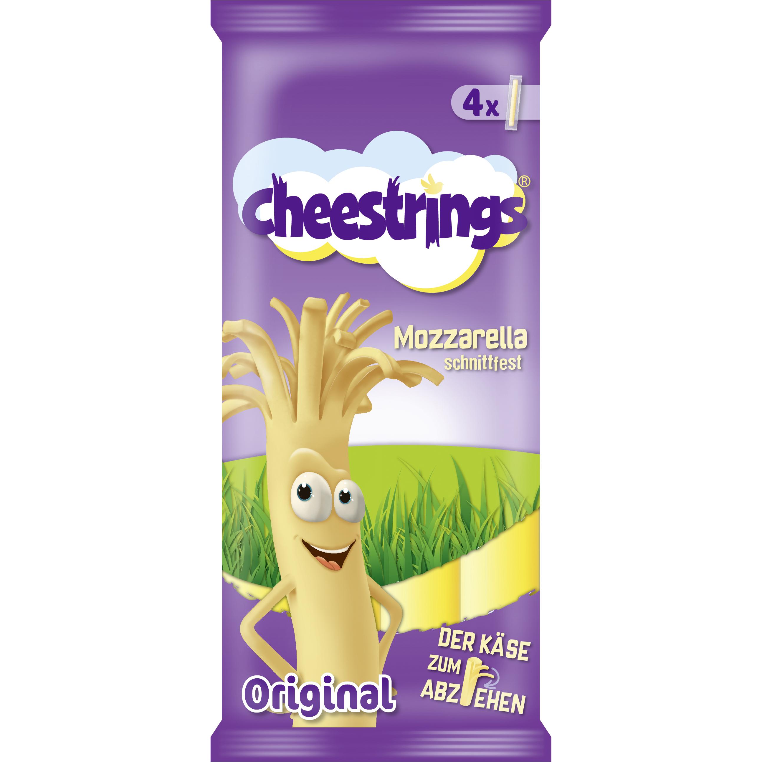 Cheestrings Mozzarella originální sýrové tyčinky 4 kusy