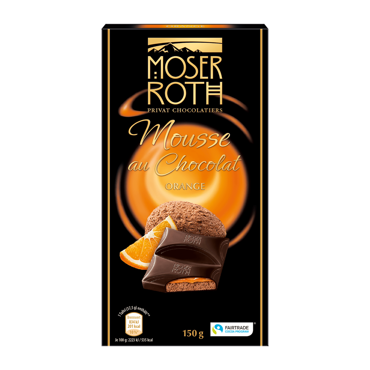 MOSER ROTH Mousse au Chocolat ORANGE 150g