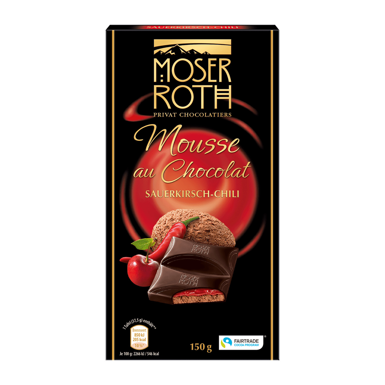 Moser Roth mousse au chocolat sauerkirsch-chili 150g