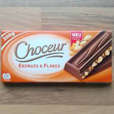 Choceur erdnuss flakes 200g mléčná čokoláda s arašídy a kousky lupínků