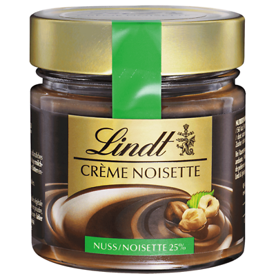 Lindt Crème Noisette, 220g-Oříšková pomazánka 220g