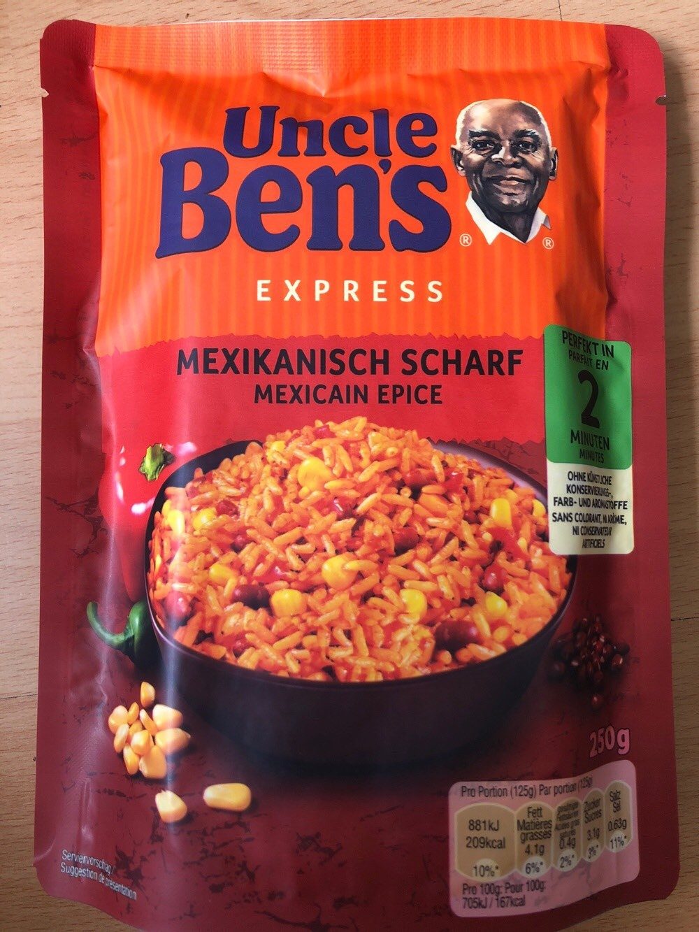 Uncle Ben's Express Reis Mexikanisch Scharf Epice, 250g