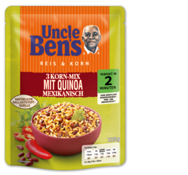 UNCLE BEN’S Korn-Mix mit Quinoa oder Naturreis und Quinoa 250g