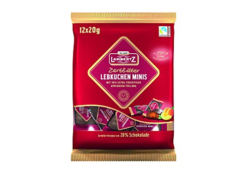 Wintertraum Zartbitter lebkuchen minis 12 ks 240g-plněný perník mini meruňkovou marmeládou