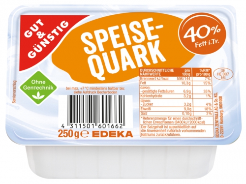 Speise Quark 40 % Fett-Tvaroh, 40% tuku 250g